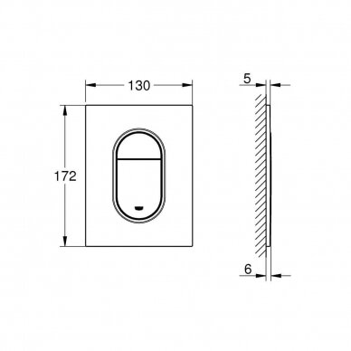 Nuleidimo mygtukas WC Grohe Arena Cosmopolitan S 2