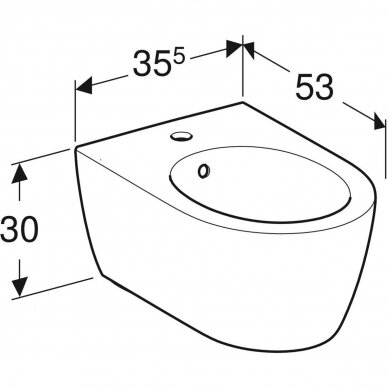 Pakabinama bidė Geberit Icon 3