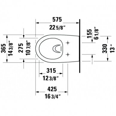 Pakabinamas unitazas DURAVIT Architec Rimless su Soft close dangčiu, 45726900A1 3