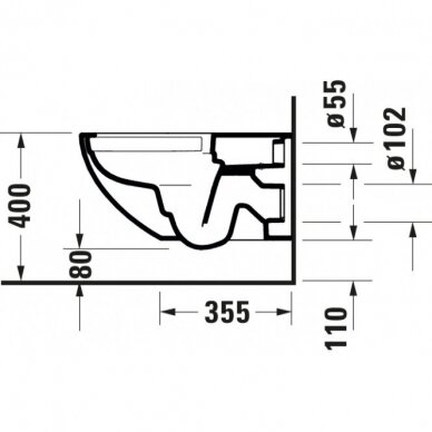 Pakabinamas unitazas DURAVIT Architec Rimless su Soft close dangčiu, 45726900A1 4