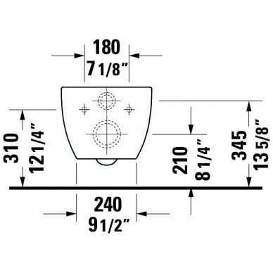 Pakabinamas unitazas DURAVIT Architec Rimless su Soft close dangčiu, 45726900A1 2