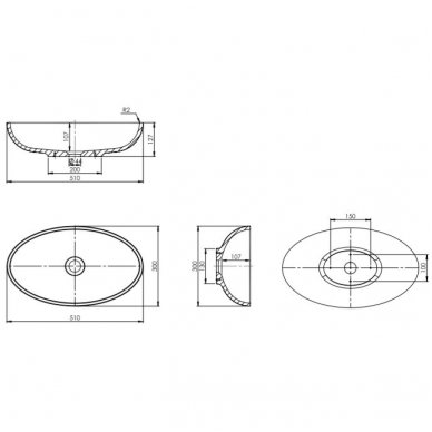 Pastatomas ant stalviršio praustuvas Omnires CRETEBP Marble+ 2