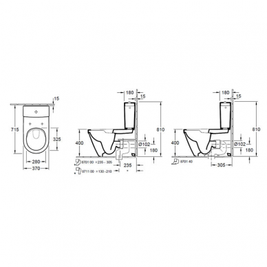 Pastatomas WC su dangčiu Villeroy&Boch Architectura Direct Flush 3