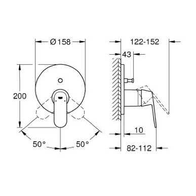 Potinkinis maišytuvas Grohe Eurosmart Cosmopolitan 2