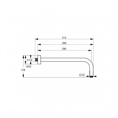 Potinkinė dušo galva Ideal Standard B9442AA su laikikliu B9444AA 2