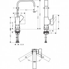 Vonios maišytuvas Hansgrohe Hansgrohe Metropol (spalvų pasirinkimas)