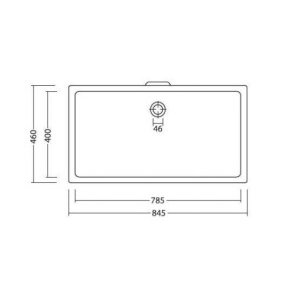 Praustuvas Alice Ceramica Cubic 845x460 mm 2