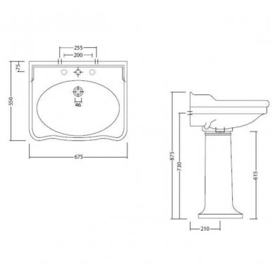 Praustuvas Alice Ceramica Boheme Lavabo 67,5x55 cm 2