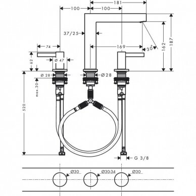 Praustuvo maišytuvas Hansgrohe Finoris 160 4