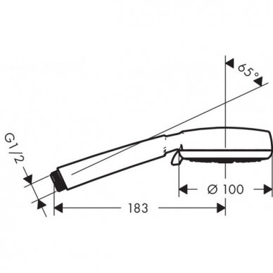 Rankinis dušas su laikikliu Hansgrohe Crometta 100 2