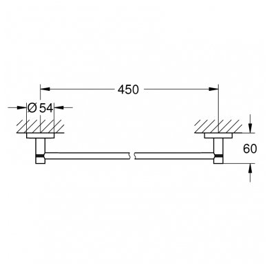 Rankšluosčių kabykla Grohe Essentials 450 mm 1