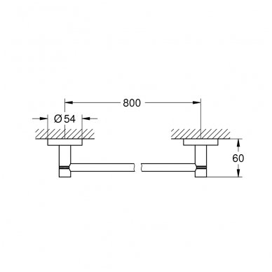 Rankšluosčių kabykla Grohe Essentials 800 mm 1