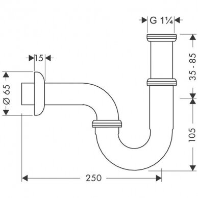 Sifonas praustuvui Hansgrohe 1