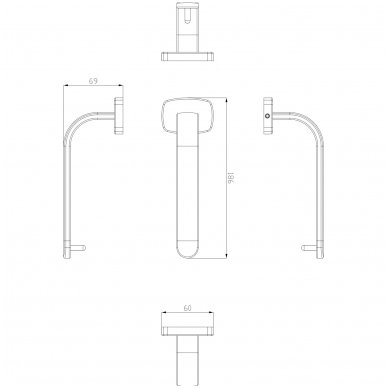 Tualetinio popieriaus laikiklis Omnires Trent TR55510CR 1