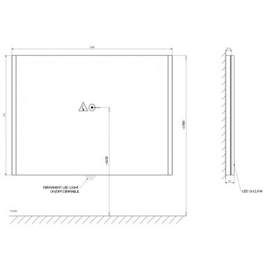 Veidrodis Alix LED 6