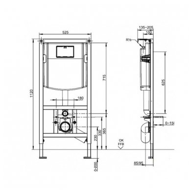 Villeroy & Boch Viconnect E200 WC potinkinis rėmas 2 in 1 3