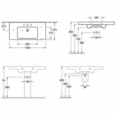 Villeroy&Boch praustuvas 1000x470 Subway 2.0 7175A001 1