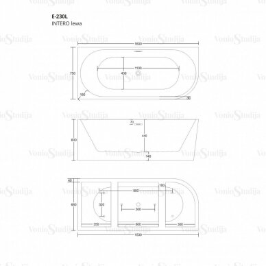 Vonia Corsan INTERO E230L 160cm kairinė 4