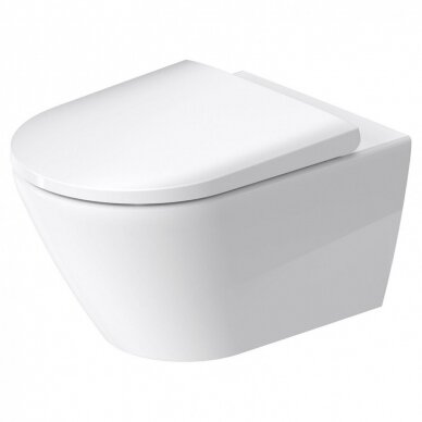 WC rėmo Tece, balto mygtuko Loop ir klozeto Duravit D-Neo rimless komplektas 1